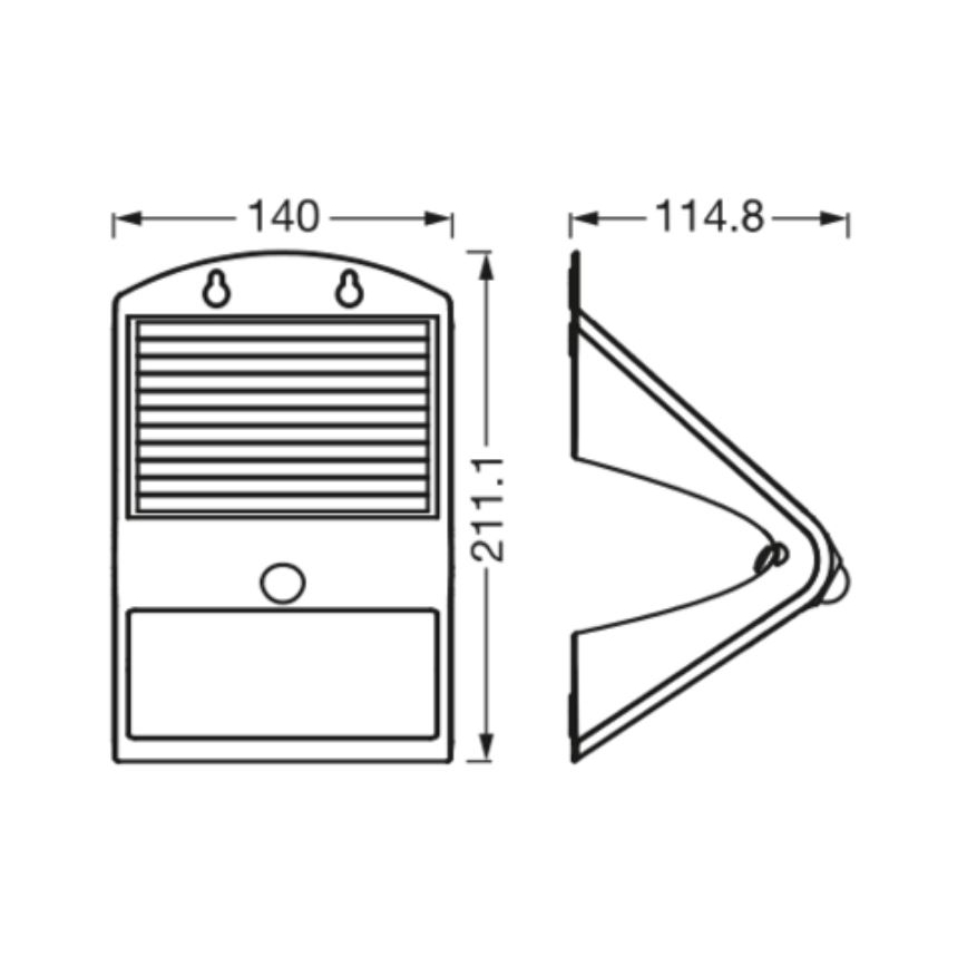 Ledvance - Applique murale solaire avec détecteur de mouvement et de crépuscule PAPILLON LED/4W/3,7V 2000 mAh IP65