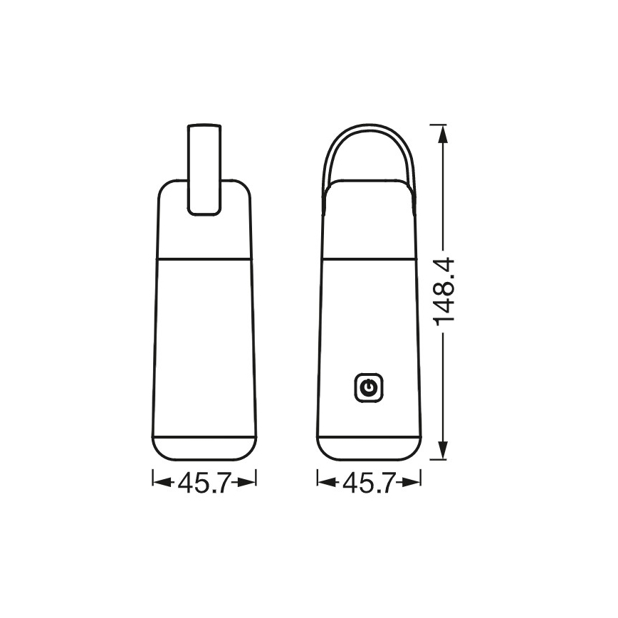 Ledvance - Batterie portative avec fonction lampe torche MOBILE LED/0,5W/5V 1800 mAh 2xUSB