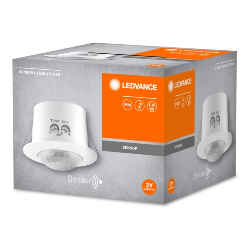 Ledvance - Détecteur de mouvement infrarouge encastré FLUSH 230V blanc