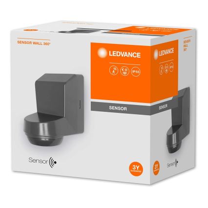 Ledvance - Détecteur de mouvement infrarouge extérieur 230V IP55 anthracite