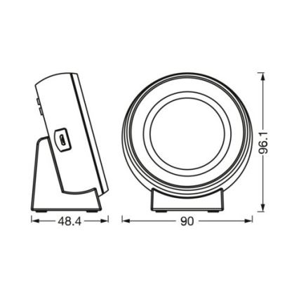 Ledvance- Horloge numérique avec rétro-éclairage NIGHTLUX LED/0,3W/5V 3000/4000/6500K