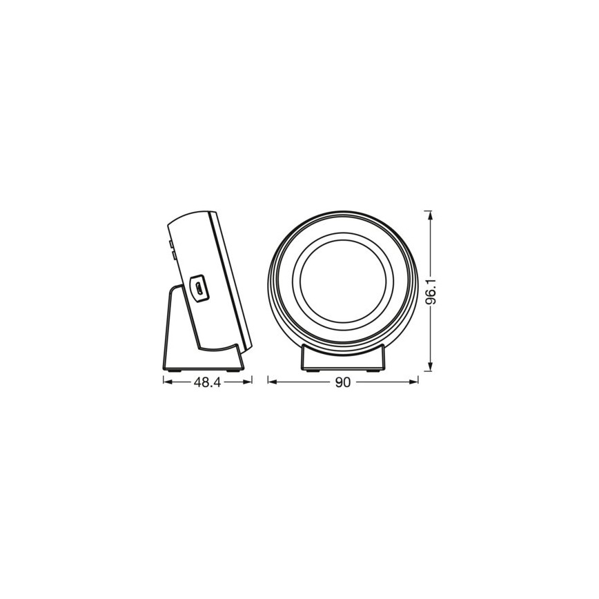 Ledvance- Horloge numérique avec rétro-éclairage NIGHTLUX LED/0,3W/5V 3000/4000/6500K