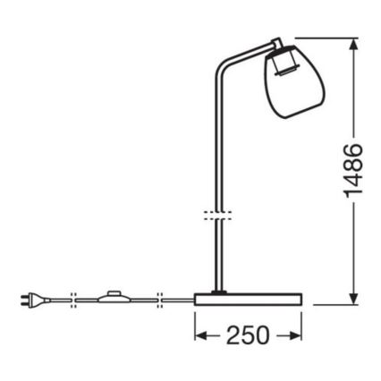 Ledvance - Lampadaire CONE 1xE27/40W/230V