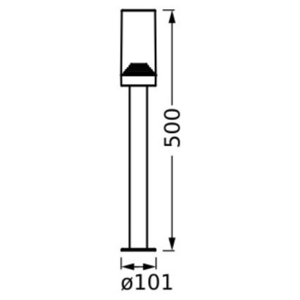 Ledvance - Lampadaire extérieur AMBER 1xE27/20W/230V IP44