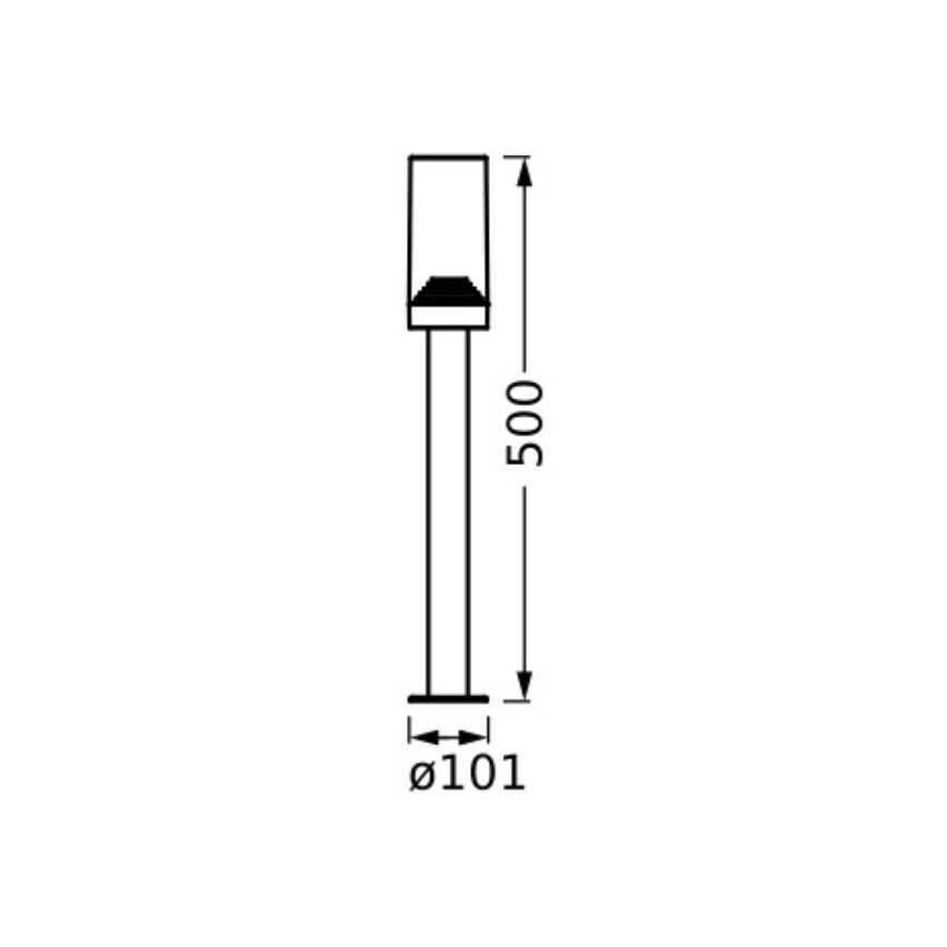 Ledvance - Lampadaire extérieur AMBER 1xE27/20W/230V IP44