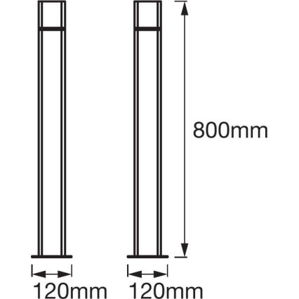 Ledvance - Lampadaire extérieur LED RGBW SMART+ CUBE LED/9,5W/230V IP44 Wi-Fi