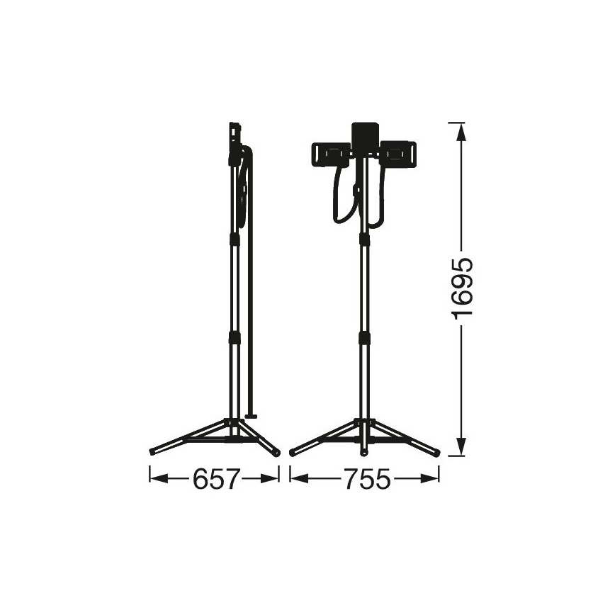 Ledvance - Lampadaire LED avec un support TRIPOD 1xLED/30W/230V + 2xLED/5W IP65