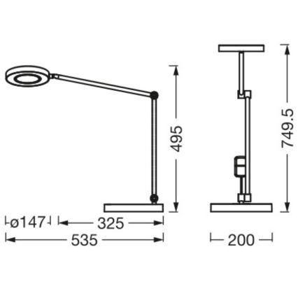 Ledvance - Lampe de table tactile LED à intensité variable SUN@HOME LED/20W/230V 2200-5000K CRI 95 Wi-Fi