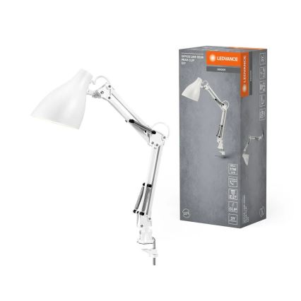 Ledvance - Lampe de bureau à pince PEAR 1xE27/11W/230V blanche
