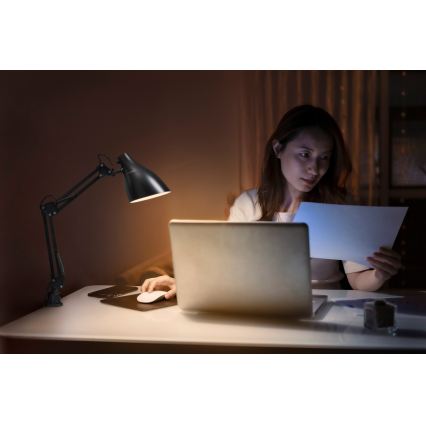 Ledvance - Lampe de bureau avec pince OFFICE LINE 1xE27/11W/230V noire