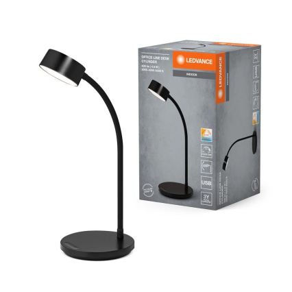 Ledvance - Lampe de bureau tactile LED dimmable OFFICE LED/4,8W/5V 3000-6500K noire