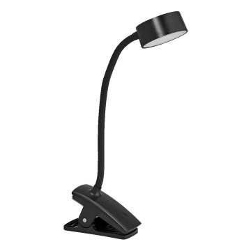 Ledvance - Lampe de bureau LED tactile et dimmable à pince CYLINDER LED/4,8W/5V 3000-6500K noire
