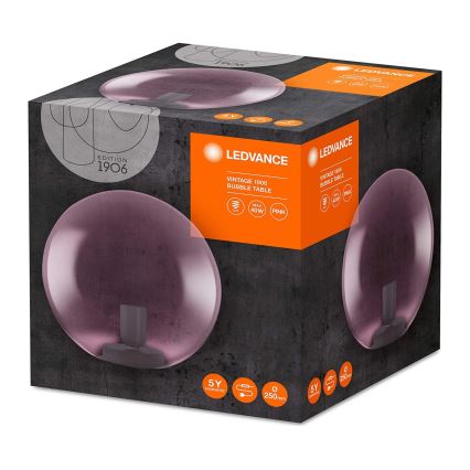 Ledvance - Lampe de table BUBBLE 1xE27/40W/230V rose