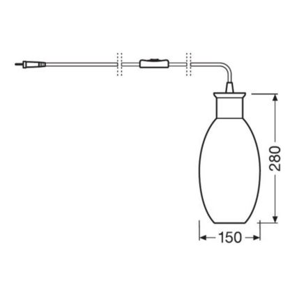 Ledvance - Lampe de table GRAPE 1xE27/40W/230V orange