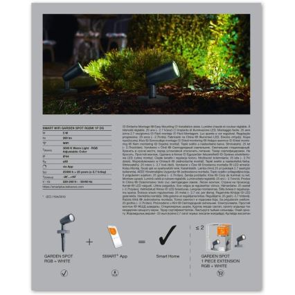 Ledvance - Lampe d'extérieur LED RGBW SMART+ SPOT LED/5W/230V IP65 Wi-Fi