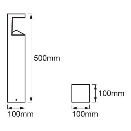 Ledvance - Lampe extérieure LED PYRAMID 1xLED/9W/230V IP44 50 cm