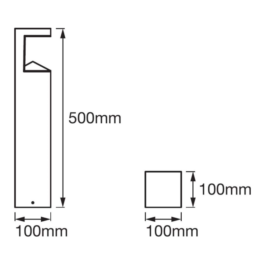 Ledvance - Lampe extérieure LED PYRAMID 1xLED/9W/230V IP44 50 cm