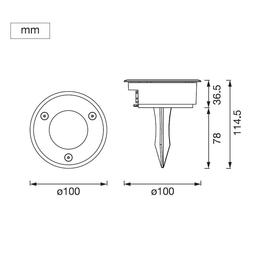 Ledvance - Lampe extérieure ENDURA HYBRID SPIKE LED/1W/12V IP44
