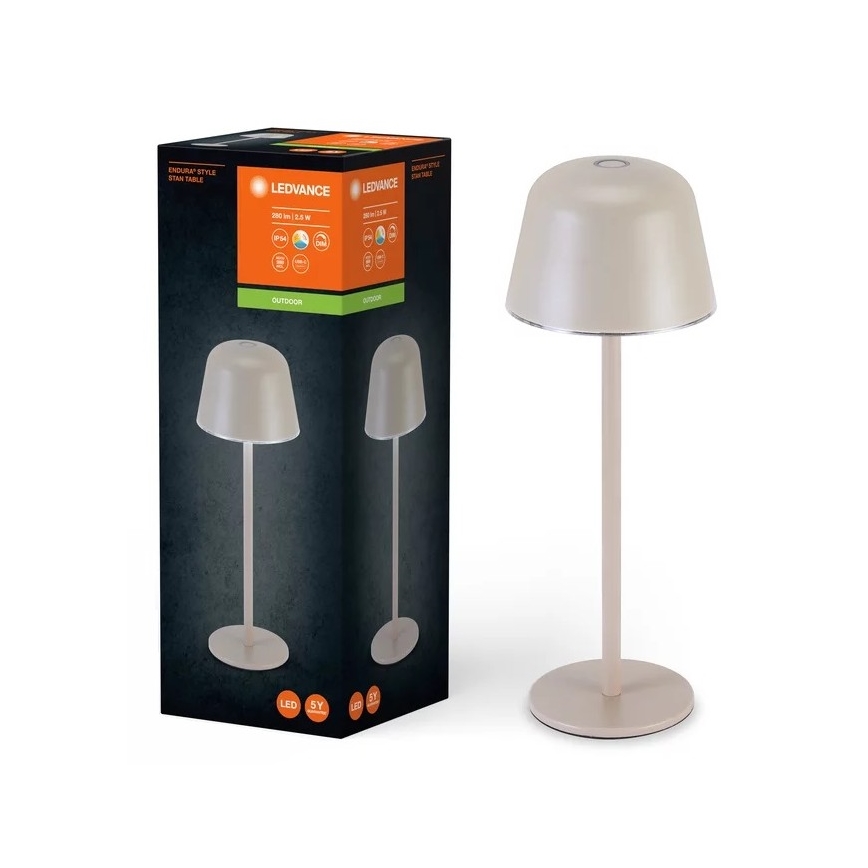 Ledvance - Lampe rechargeable extérieure à intensité variable TABLE LED/2,5W/5V IP54 beige
