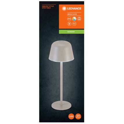 Ledvance - Lampe rechargeable extérieure à intensité variable TABLE LED/2,5W/5V IP54 beige