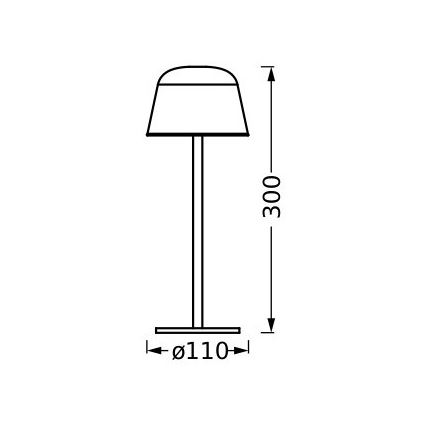 Ledvance - Lampe rechargeable extérieure à intensité variable TABLE LED/2,5W/5V IP54 beige