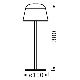Ledvance - Lampe rechargeable extérieure à intensité variable TABLE LED/2,5W/5V IP54 noir
