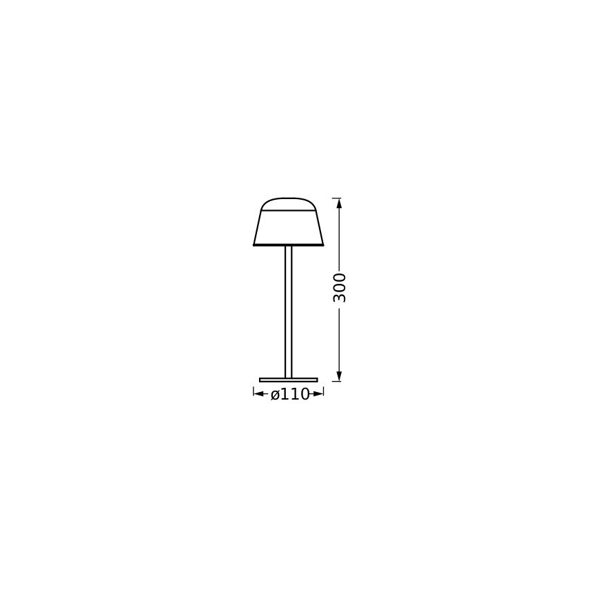 Ledvance - Lampe rechargeable extérieure à intensité variable TABLE LED/2,5W/5V IP54 noir