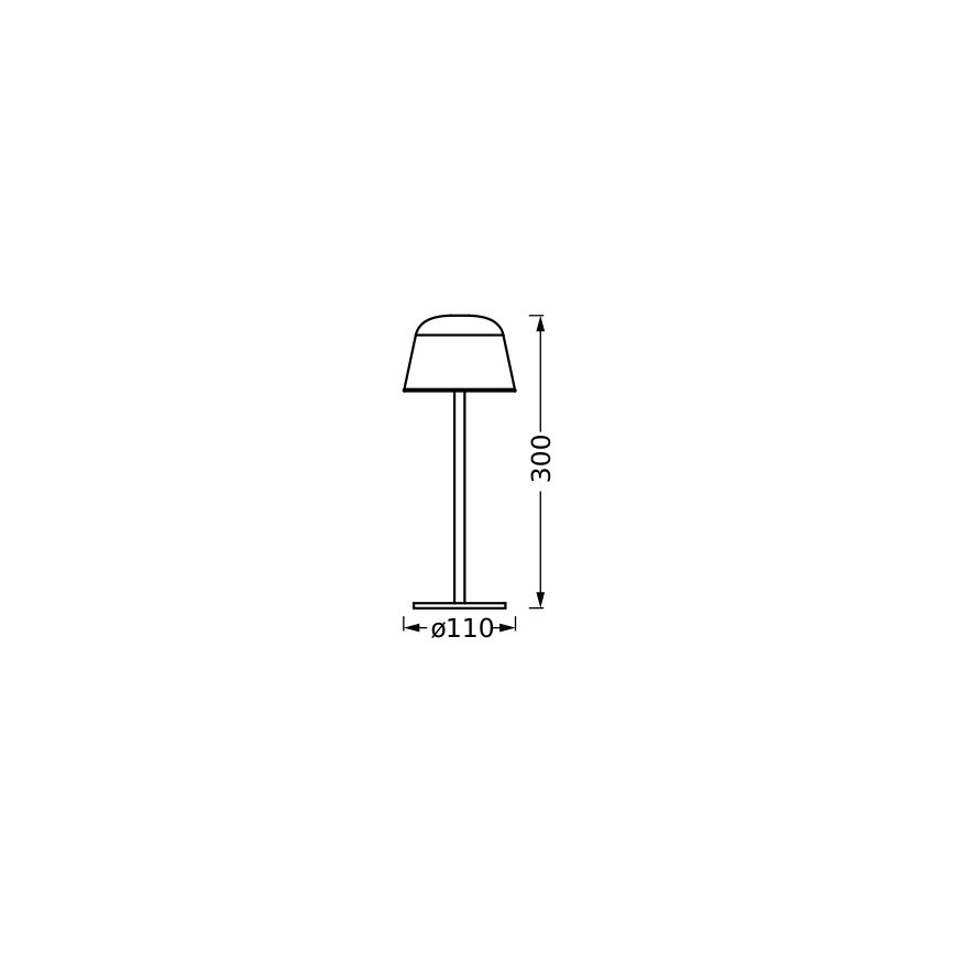 Ledvance - Lampe rechargeable extérieure à intensité variable TABLE LED/2,5W/5V IP54 rouge