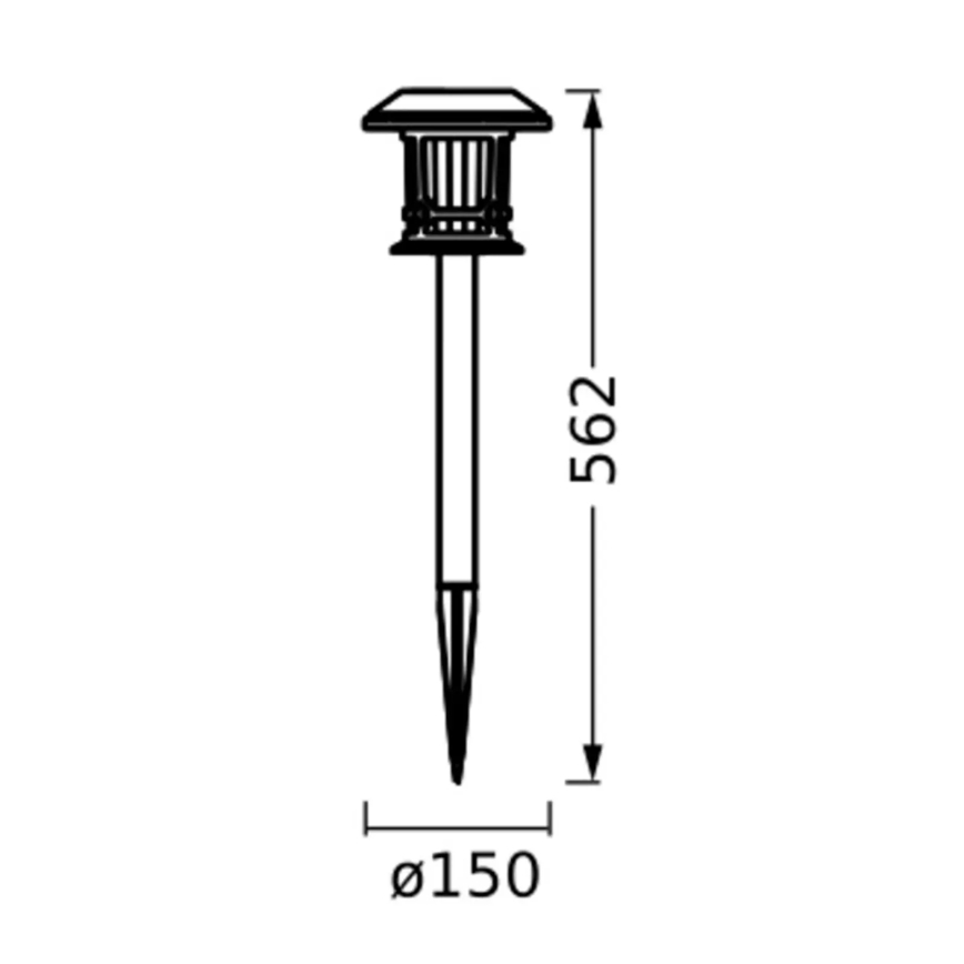 Ledvance - Lampe solaire à intensité variable LED RGBW SMART+ SOLAR LED/0,12W/3,2V 3000-6500K IP44