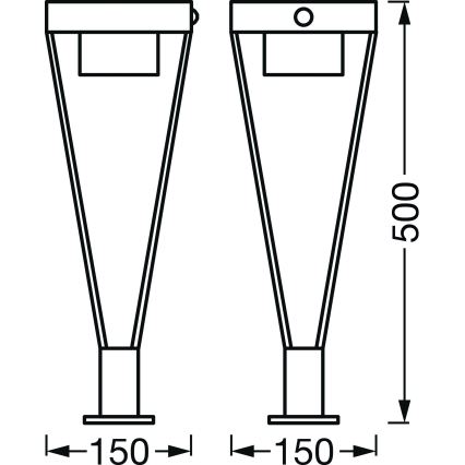 Ledvance - Lampe solaire extérieure avec détecteur BOUQUET LED/6W/3,7V 2200 mAh IP44