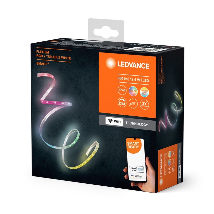 Ledvance - LED RGB+TW à intensité variable extérieur Ruban FLEX 3m LED/12,5W/230V 2700-6500K IP44 Wi-Fi