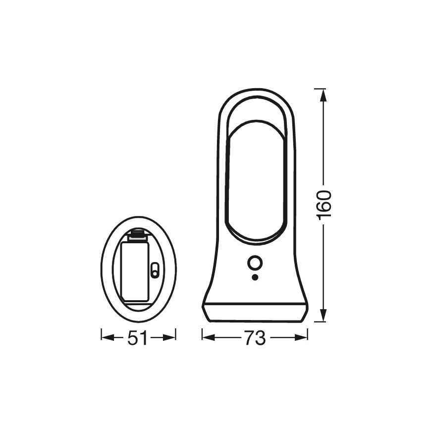Ledvance - Lumière d'orientation avec un détecteur MOBILE LED/0,7W/4xAAA