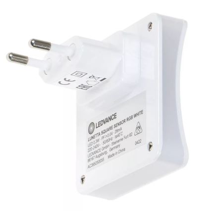 Ledvance - Lumière d'orientation sur prise avec détecteur RGB LUNETTA LED/0,3W/230