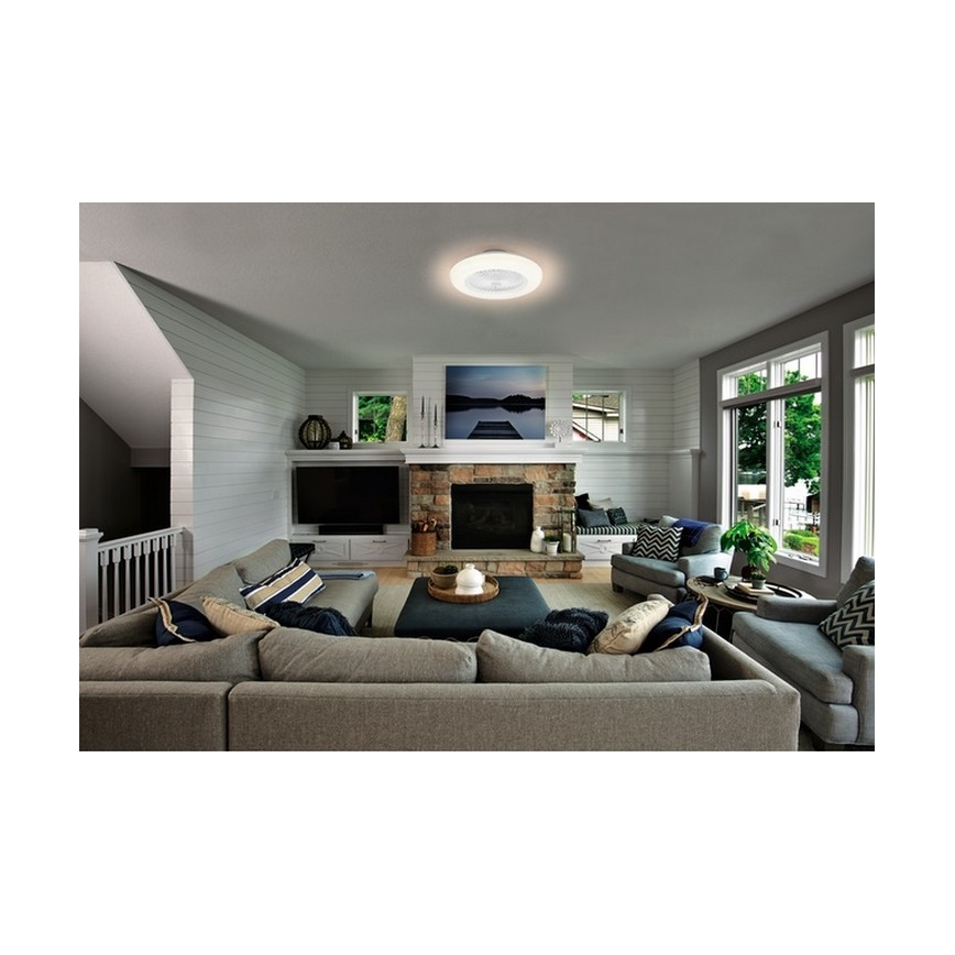 Ledvance - Plafonnier à intensité variable avec un ventilateur SMART+ LED/35W/230V Wi-Fi 3000-6500K + Télécommande