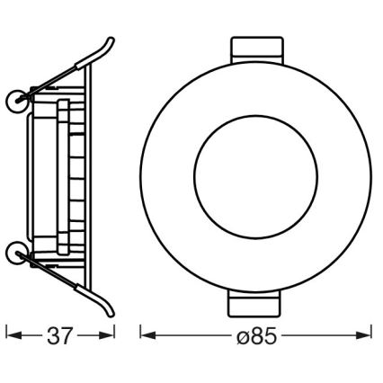 Ledvance- Luminaire encastrable LED à intensité variable SUN@HOME LED/4,5W/230V CRI 95 Wi-Fi