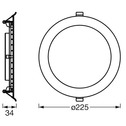 Ledvance - Luminaire encastré LED à intensité variable SUN@HOME LED/22W/230V 2200-5000 CRI 95 Wi-Fi