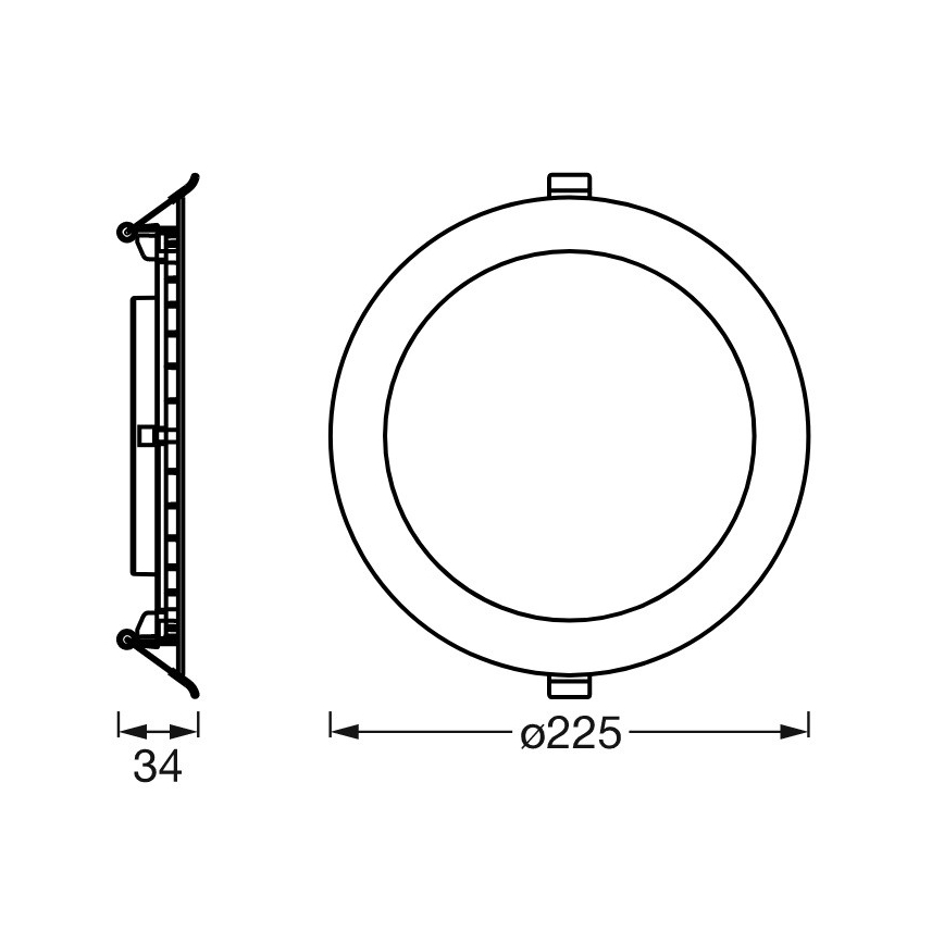 Ledvance - Luminaire encastré LED à intensité variable SUN@HOME LED/22W/230V 2200-5000 CRI 95 Wi-Fi