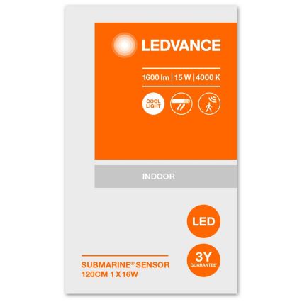 Ledvance - Luminaire industriel avec un détecteur SUBMARINE 1xG13/16W/230V IP65