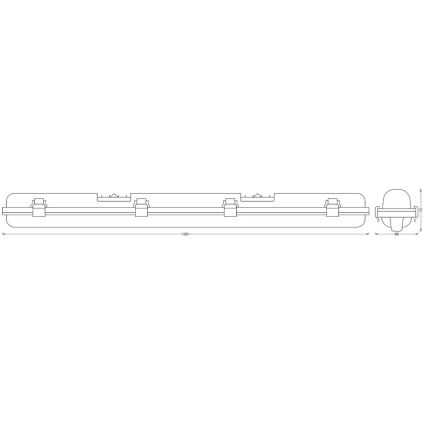 Ledvance - Luminaire industriel avec un détecteur SUBMARINE 1xG13/16W/230V IP65