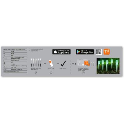 Ledvance - PACK 5x Lampe d'extérieur LED RGBW SMART+ GARDEN POLE 5xLED/5,7W/230V IP65 Wi-Fi