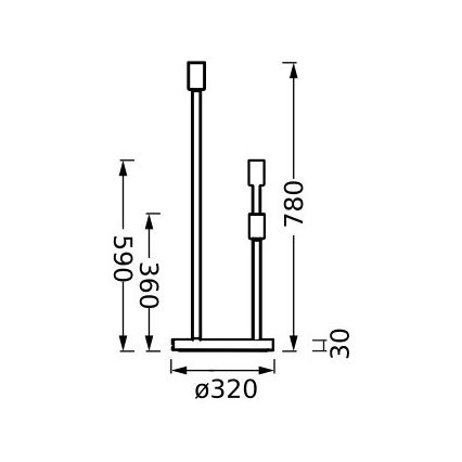 Ledvance - Pied de lampe DECOR STICK 3xE27/40W/230V beige