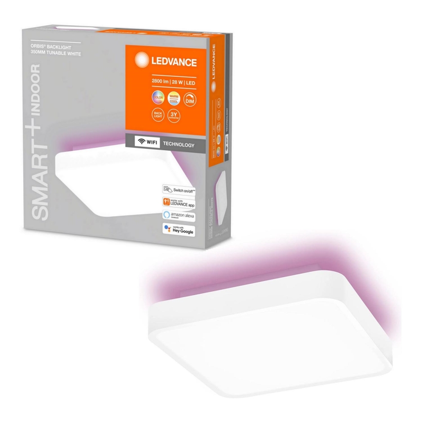 Ledvance - Plafonnier à intensité variable LED RGBW SMART+ ORBIS LED/28W/230V 3000-6500K Wi-Fi blanc