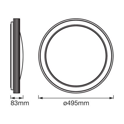 Ledvance - Plafonnier à intensité variable LED SMART+ FRAME LED/32W/230V 3,000K-6,500K Wi-Fi