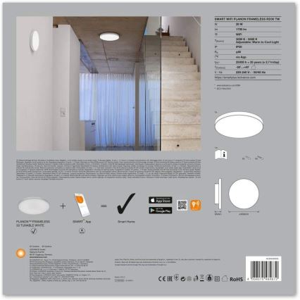 Ledvance - Plafonnier à intensité variable LED SMART+ FRAMELESS LED/20W/230V 3000K-6500K Wi-Fi