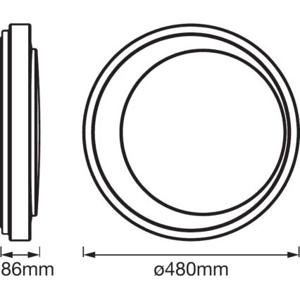Ledvance - Plafonnier à intensité variable LED SMART+ MOON LED/32W/230V 3000K-6500K Wi-Fi