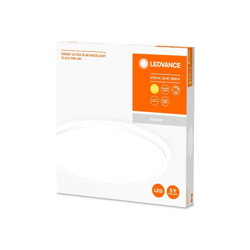 Ledvance - Plafonnier à intensité variable ORBIS LED/22W/230V blanc