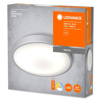 Ledvance - Plafonnier à intensité variable ORBIS LED/25W/230V 2700-6500K + télécommande