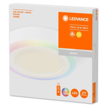 Ledvance - Plafonnier à intensité variable RGB LED/38W/230V + télécommande