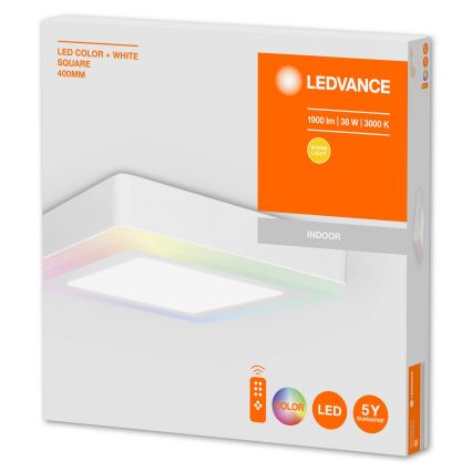 Ledvance - Plafonnier à intensité variable RGB LED/38W/230V + télécommande