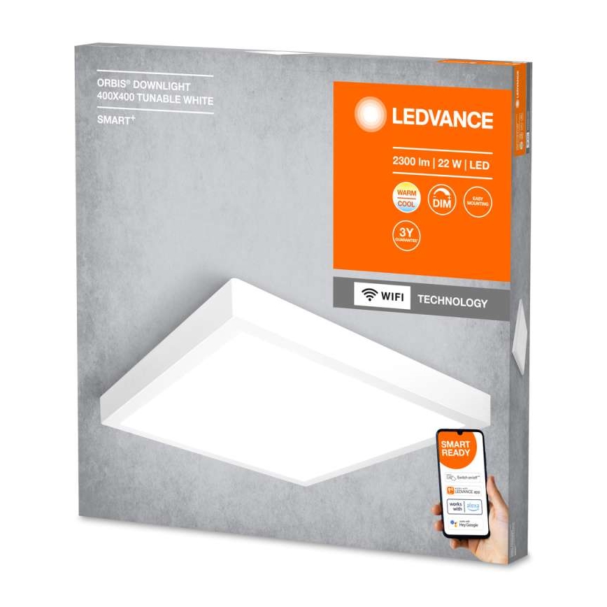 Ledvance - Plafonnier à intensité variable SMART+ DOWNLIGHT LED/22W/230V 3000-6500K Wi-Fi